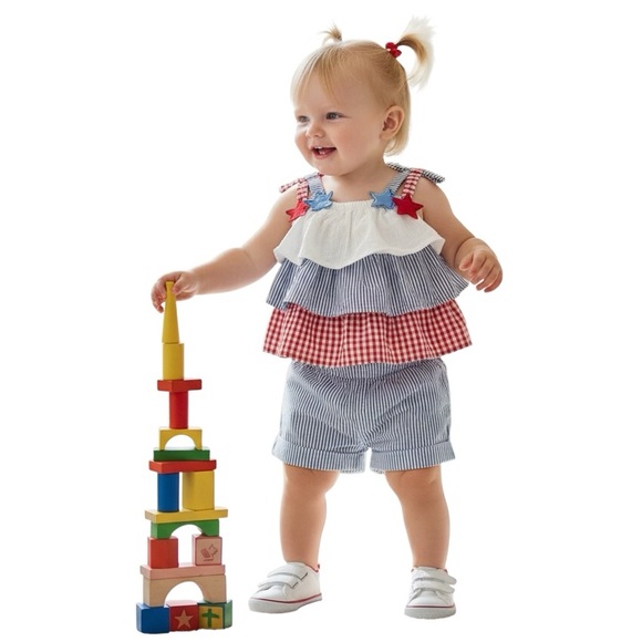 Rare Editions Other - Rare Editions 2 Piece Patriotic 4th of July Outfit Size 12 Months Baby